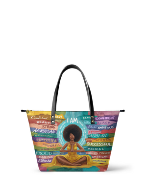 "AfroEssence" Leather Tote Bag