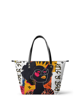 "Aina" Coconut White Leather Tote Bag