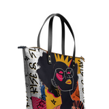 "Aina" Coconut White Leather Tote Bag