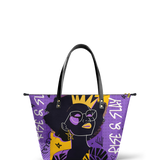 "Aina" Grape Soda Leather Tote Bag