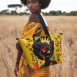 "Aina" Lemon Zest Leather Tote Bag