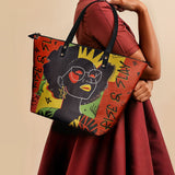 "Aina" Flame Red Leather Tote Bag Deal