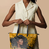 "Blacknificent" Leather Tote Bag