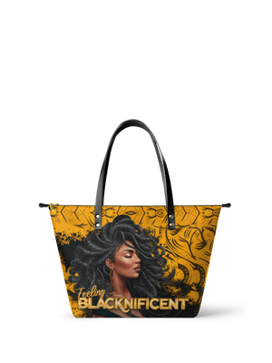 "Blacknificent" Leather Tote Bag