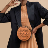 "Dope Black Mom" Circle Crossbody Bag