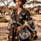 "Fahari" Monochrome Circle Crossbody Bag