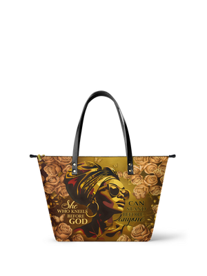 "Godfidence" Leather Tote Bag