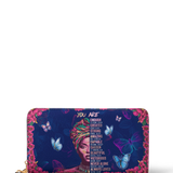 "Imani" Blue Orchid Wallet