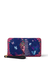 "Imani" Blue Orchid Wallet