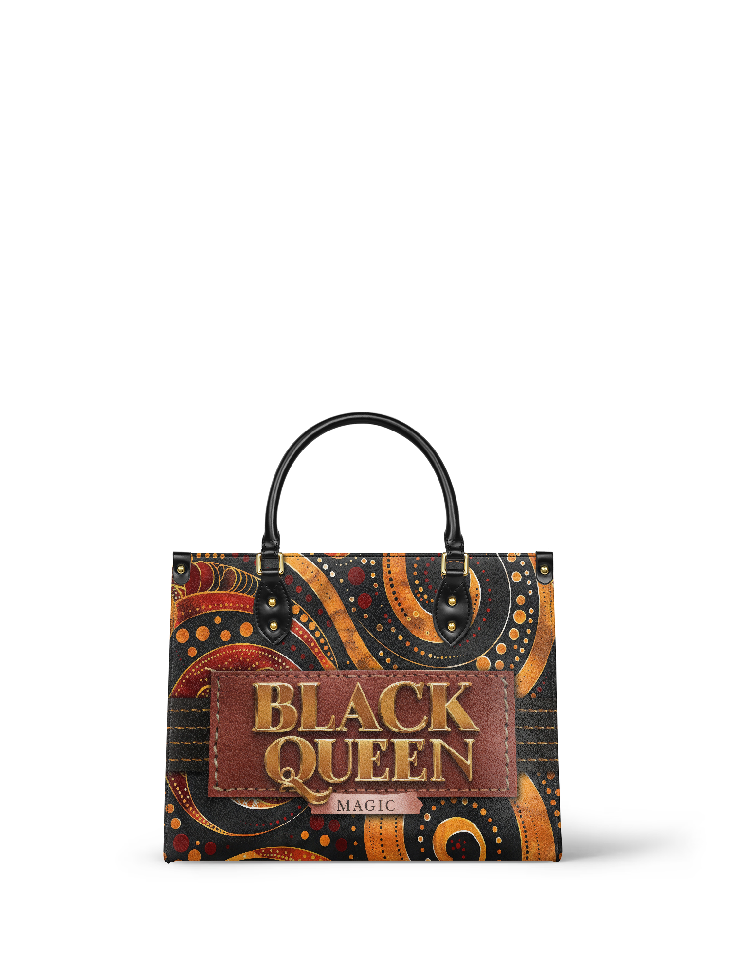 Makeda Handbag — Black Queen Magic in Gold | Afroyla
