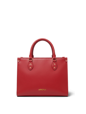 "Serwa" Red Leather Handbag