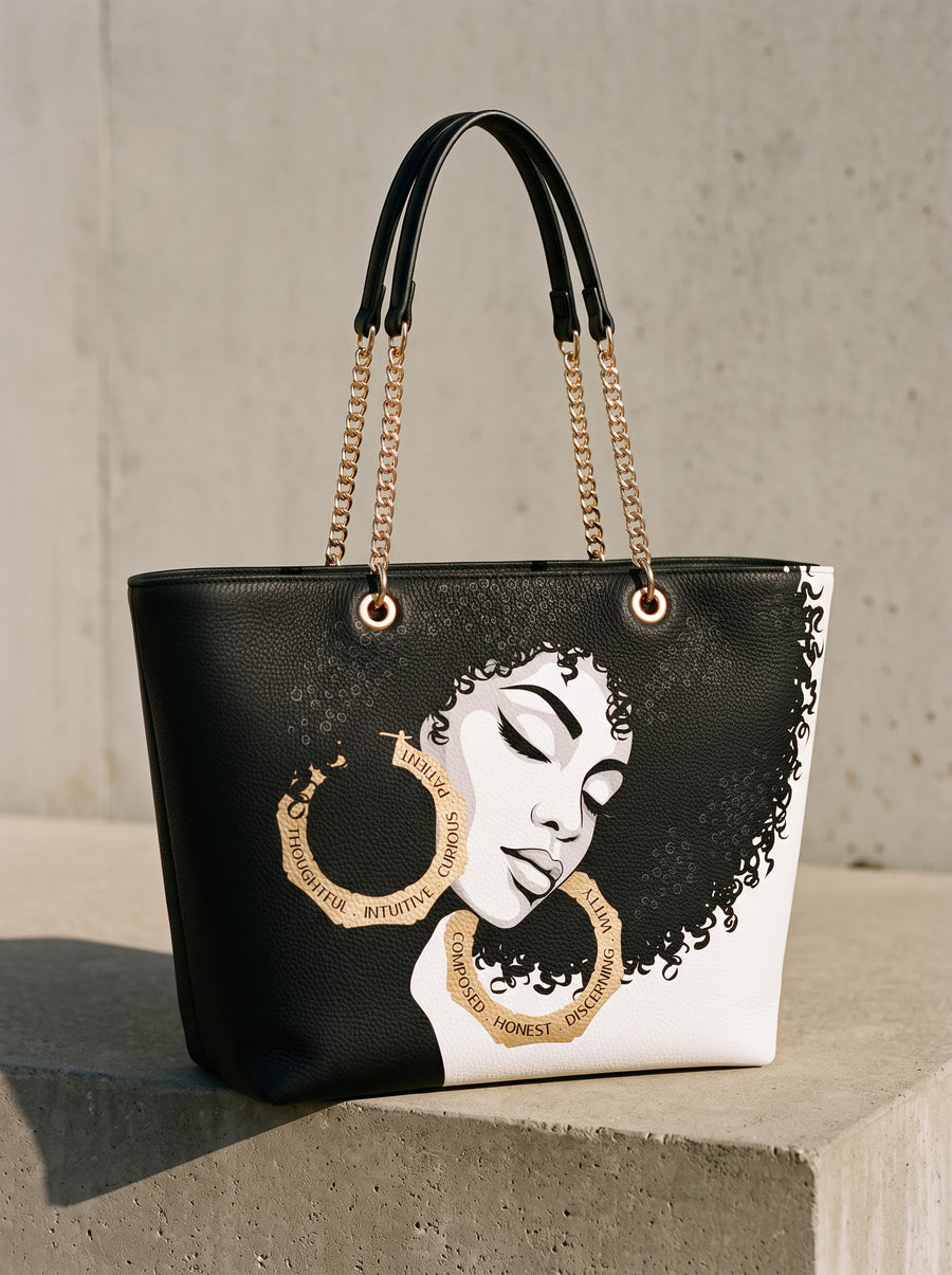 “Zuri” Chain Tote Bag
