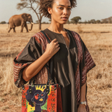 "Aina" Flame Red Small Leather Handbag Deal