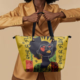 "Aina" Lemon Zest Leather Tote Bag
