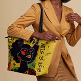 "Aina" Lemon Zest Leather Tote Bag