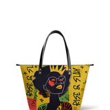 "Aina" Lemon Zest Leather Tote Bag