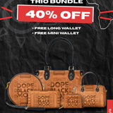 "Dope Black Mom" The Signature Trio Bundle - Small Leather Handbag