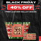 "Dope Black Wife" Frosted Pine Leather Tote Bag Deal