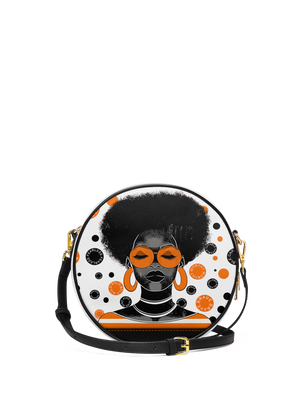 "Fahari" Marshmallow Citrus Circle Crossbody Bag