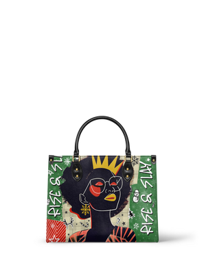 "Aina" Lime Pop Xmas Leather Handbag