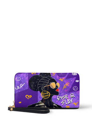 "Sanaa" Purple Crayon Wallet