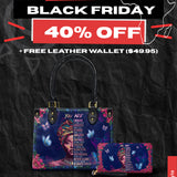 "Imani" Blue Orchid Small Leather Handbag Deal