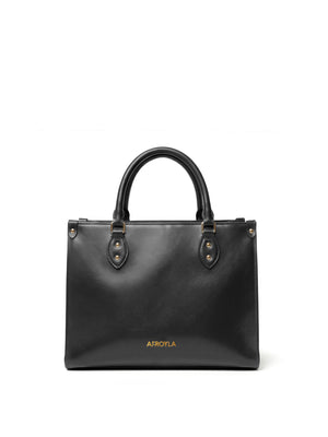 "Serwa" Black Leather Handbag