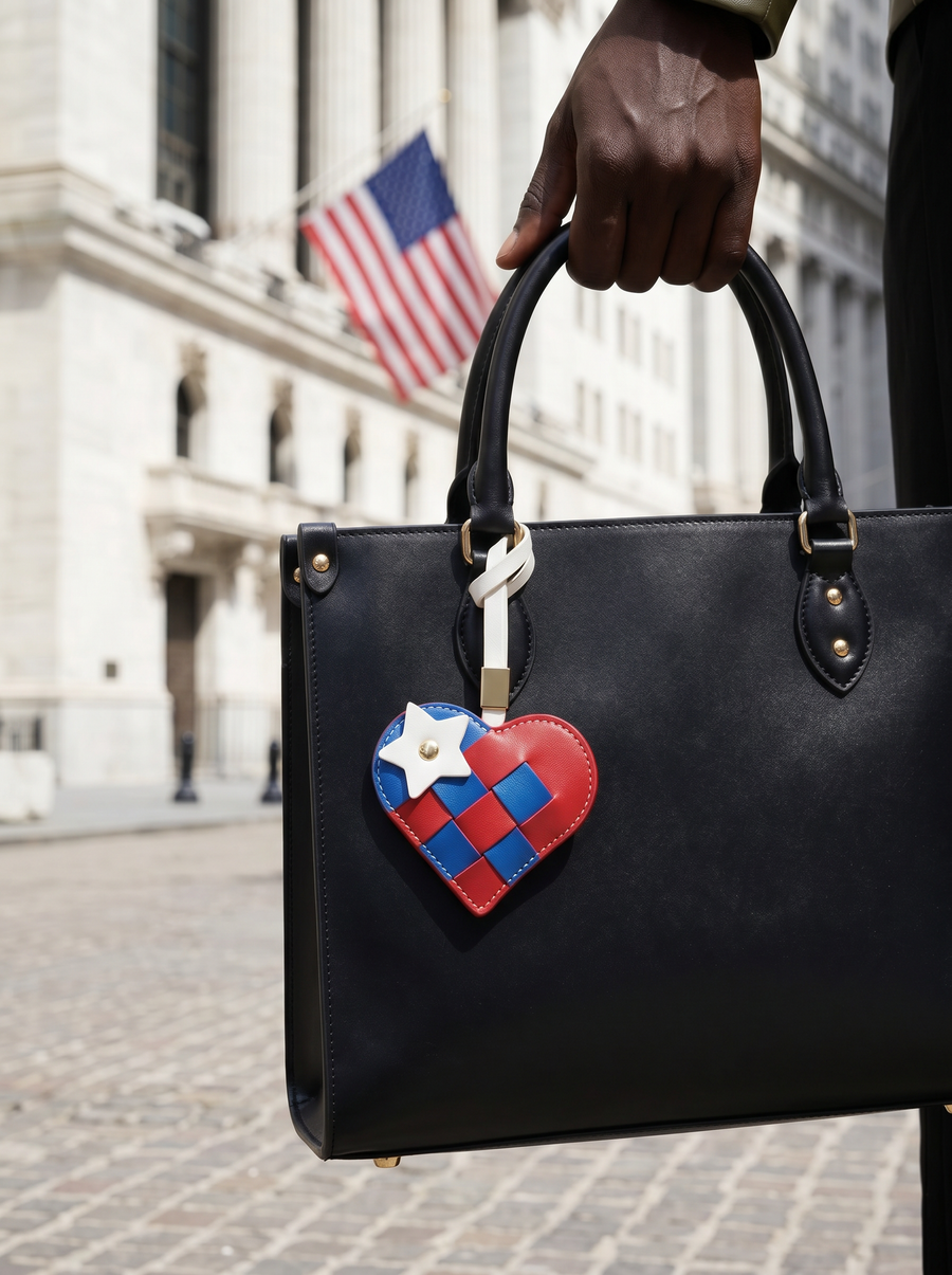 "Since 1776" Woven Heart Charm