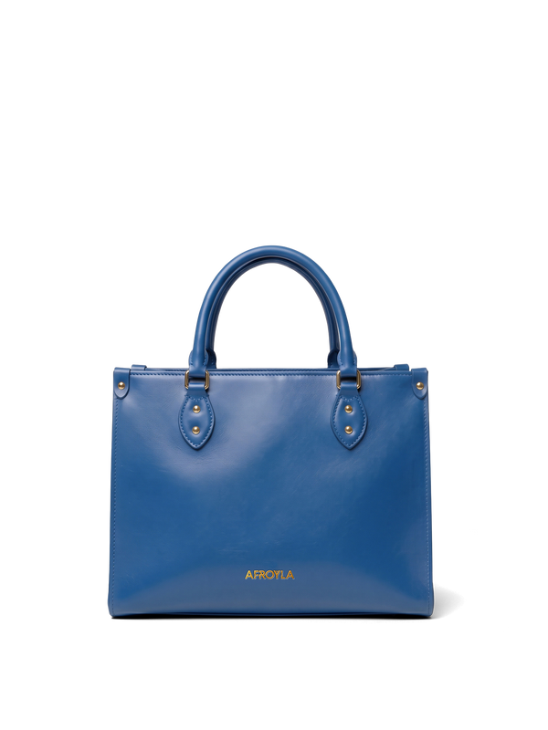 "Serwa" Cobalt Blue Leather Handbag