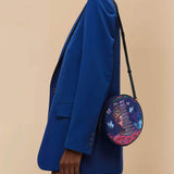 "Imani" Blue Orchid Circle Crossbody Bag Deal