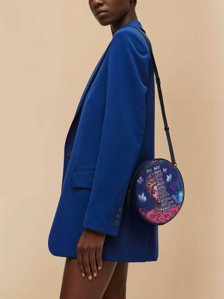 "Imani" Blue Orchid Circle Crossbody Bag FALL CLEARANCE DEAL