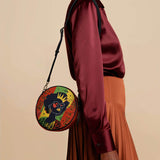 "Aina" Flame Red Circle Crossbody Bag - BRAVE ONES DEAL
