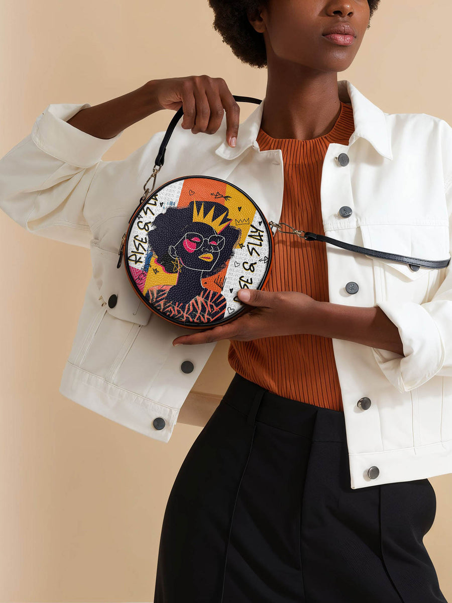 "Aina" Coconut White Circle Crossbody Bag FALL CLEARANCE DEAL