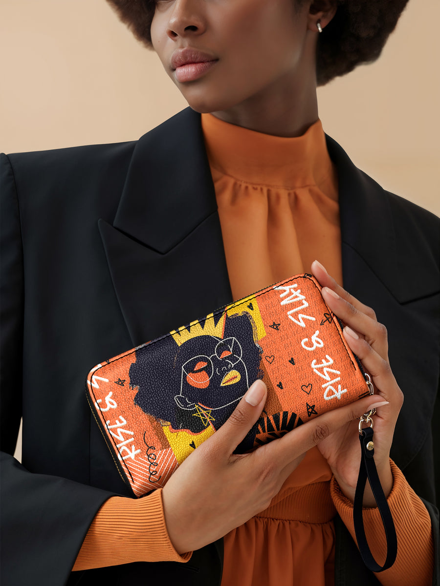 "Aina" Orange Sorbet Wallet