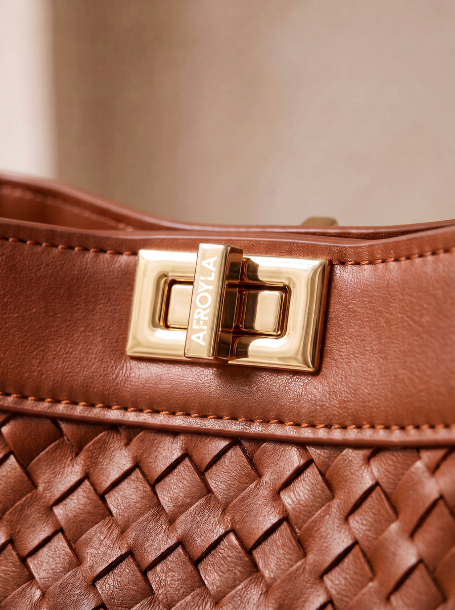 "Adaeze" Brown Woven Bag