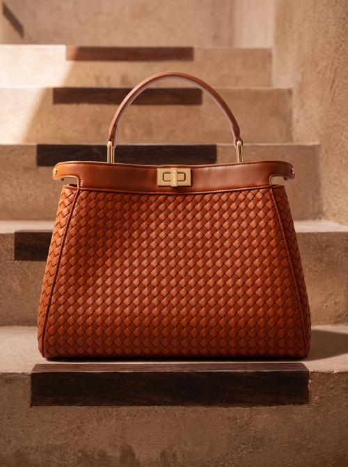 "Adaeze" Brown Woven Bag