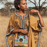 "AfroEssence" Small Leather Handbag