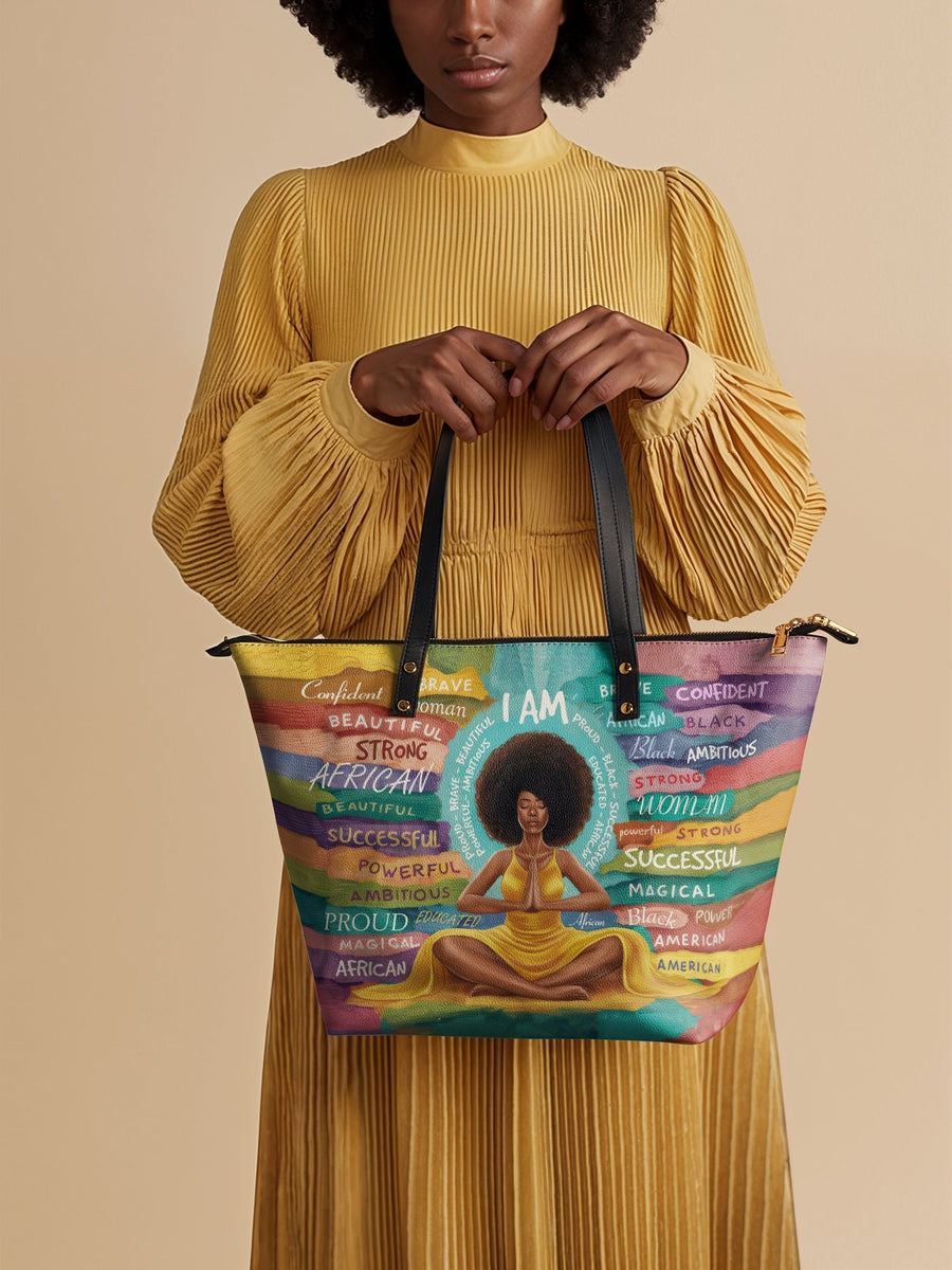 "AfroEssence" Leather Tote Bag Matching Set - DD DEAL