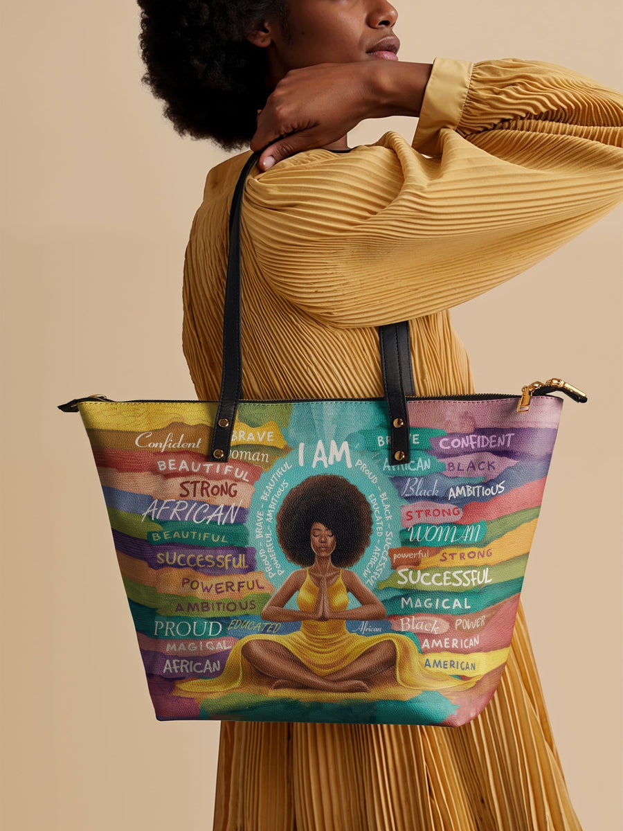 "AfroEssence" Leather Tote Bag - DD DEAL