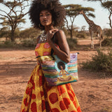 "AfroEssence" Leather Tote Bag - BRAVE ONES DEAL