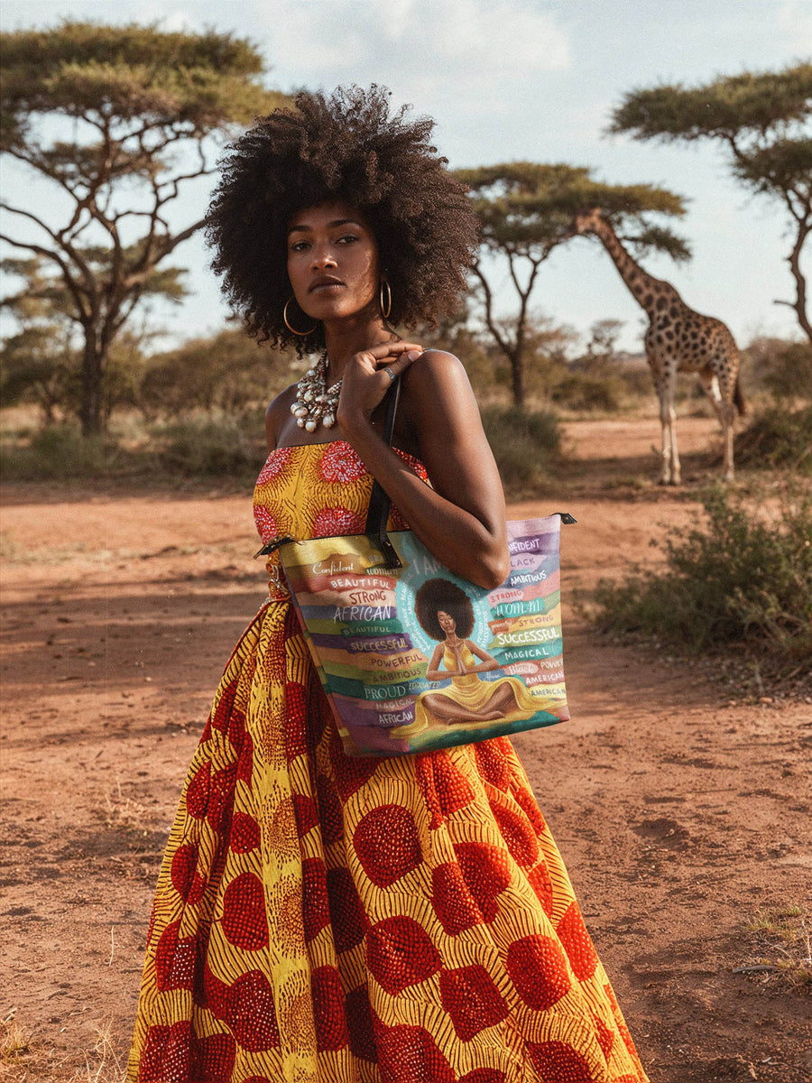 "AfroEssence" Leather Tote Bag - DD DEAL