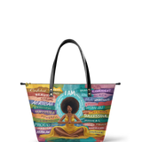 "AfroEssence" Leather Tote Bag - BRAVE ONES DEAL