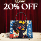 "Aina" Blueberry Snow Leather Handbag Deal