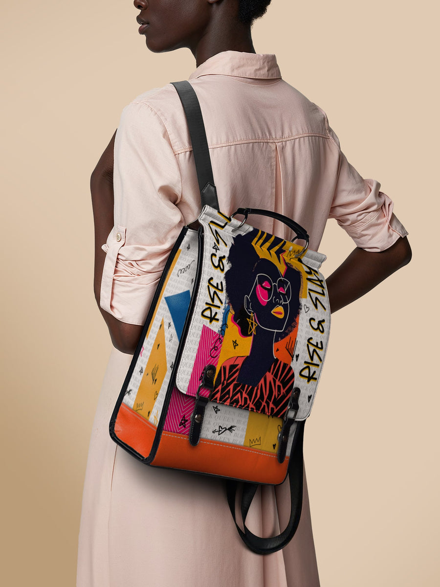 "Aina" Coconut White Leather Backpack Matching Set - DD DEAL