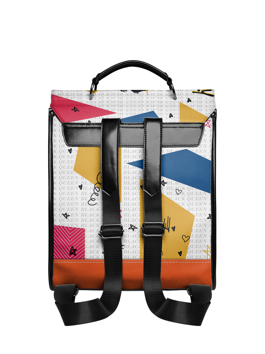 "Aina" Coconut White Leather Backpack