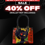 "Aina" Flame Red Small Leather Handbag Deal