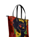 "Aina" Flame Red Leather Tote Bag - BRAVE ONES DEAL