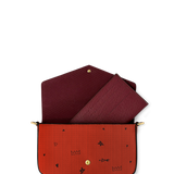 "Aina" Flame Red Envelope Chain Crossbody Bag