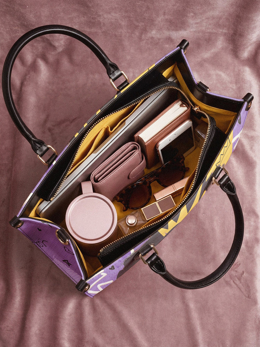 "Aina" Grape Soda Leather Handbag A250 Deal