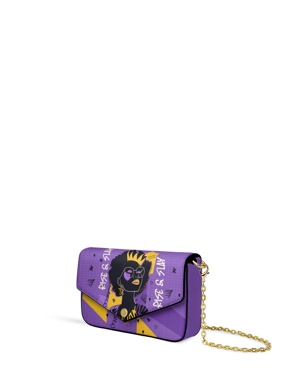 "Aina" Grape Soda Envelope Chain Crossbody Bag